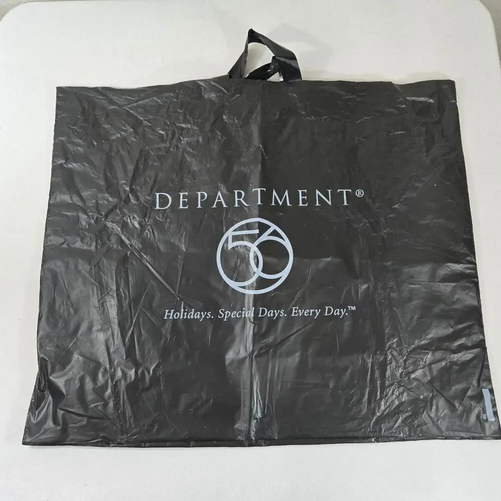 Department 56 Vintage Black Shopping Bags Lot of 3 Large 24x20 Retail